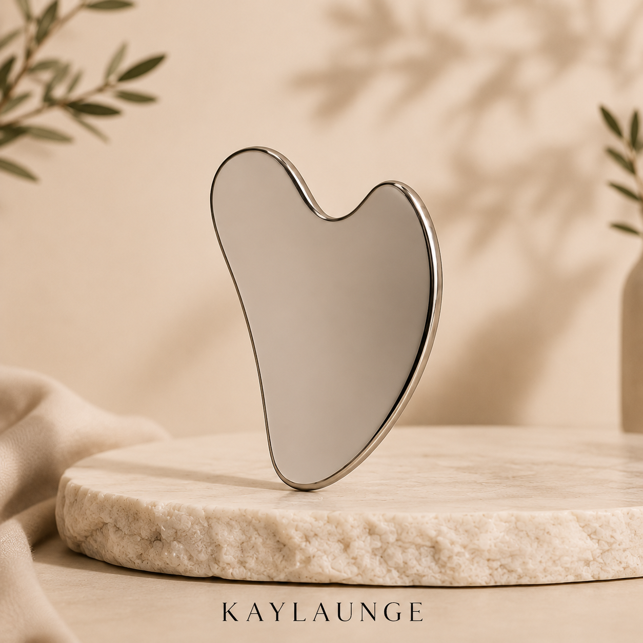 KAYLAUNGE Stainless Steel Heart Gua Sha Tool